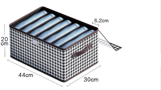 Fabric Foldable Wardrobe Clothes Storage Box with Cover.